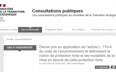 Publication du le décret définissant la notion de protection forte et les modalités de sa mise en œuvre